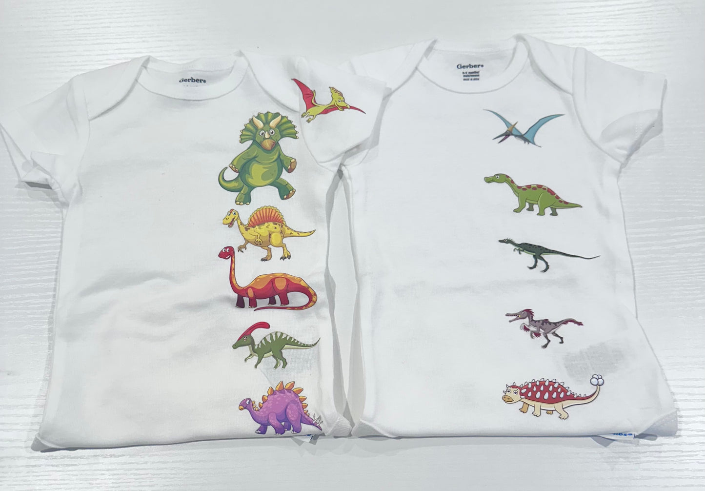 Baby boy dinosaur onesie set of 2
