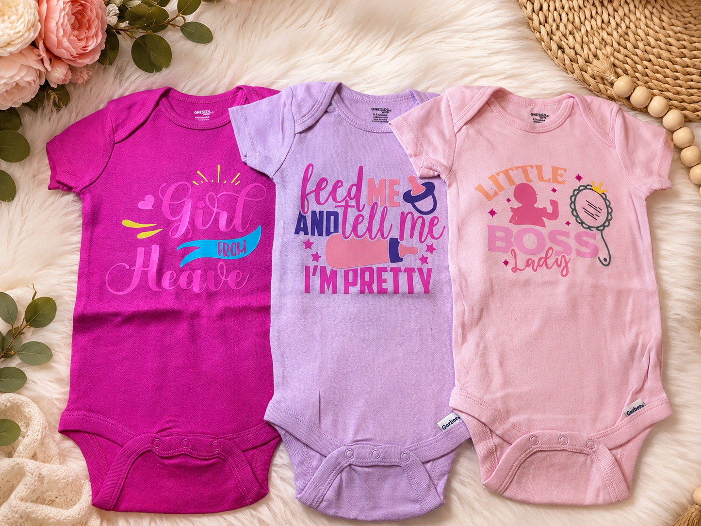 Baby girl onesie set 6-9 months