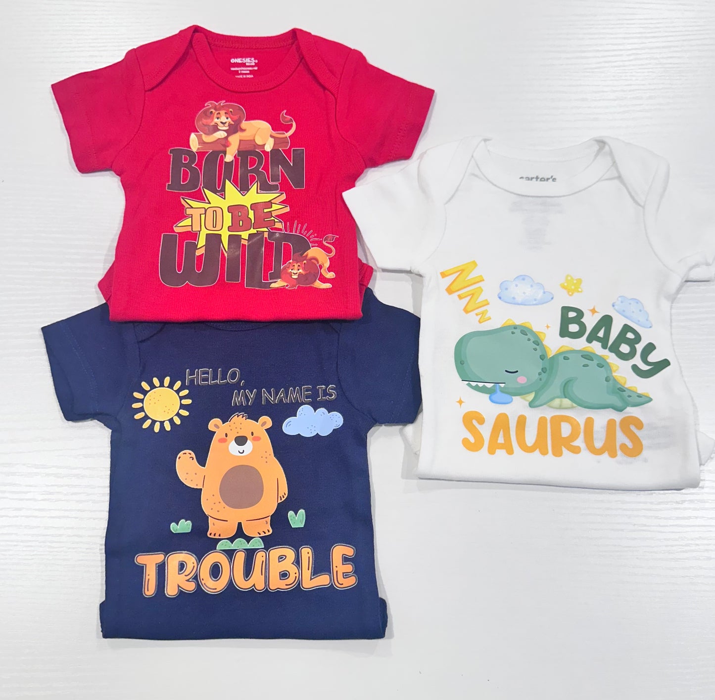 Baby boy onesie set Of 3