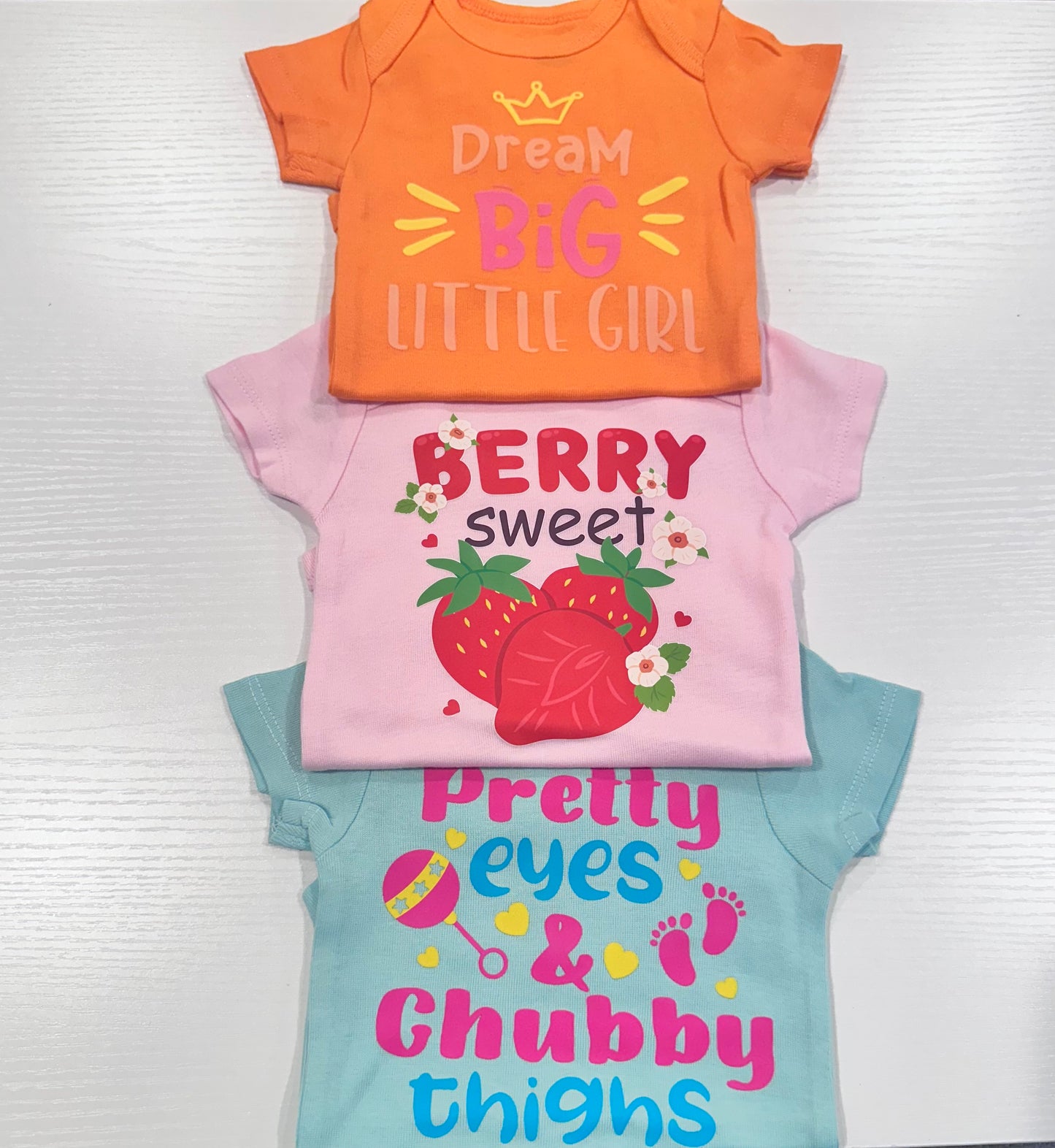 Baby girl onesie set of 3
