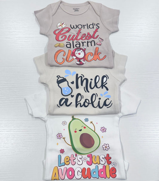 Personalized unisex onesie set Of 3