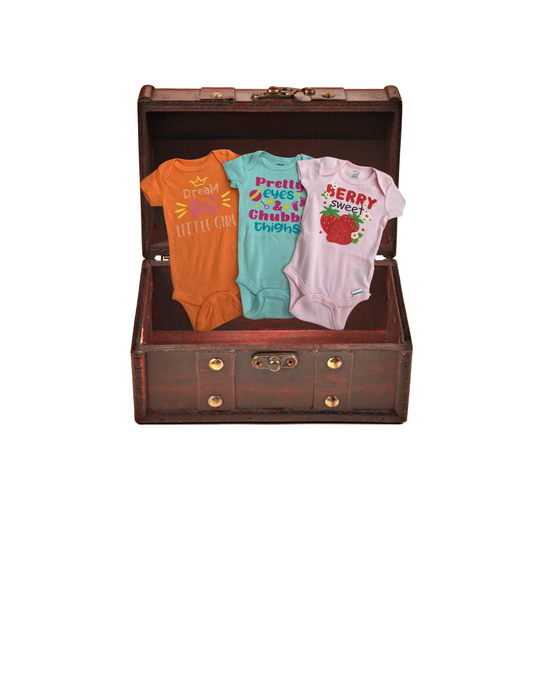 Baby girl, newborn onesie set