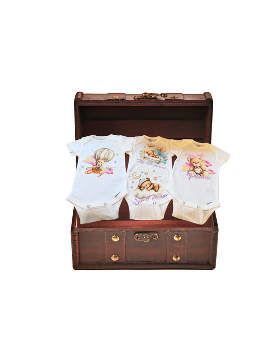 Baby girl teddy bear Onesie Set 0-3 months