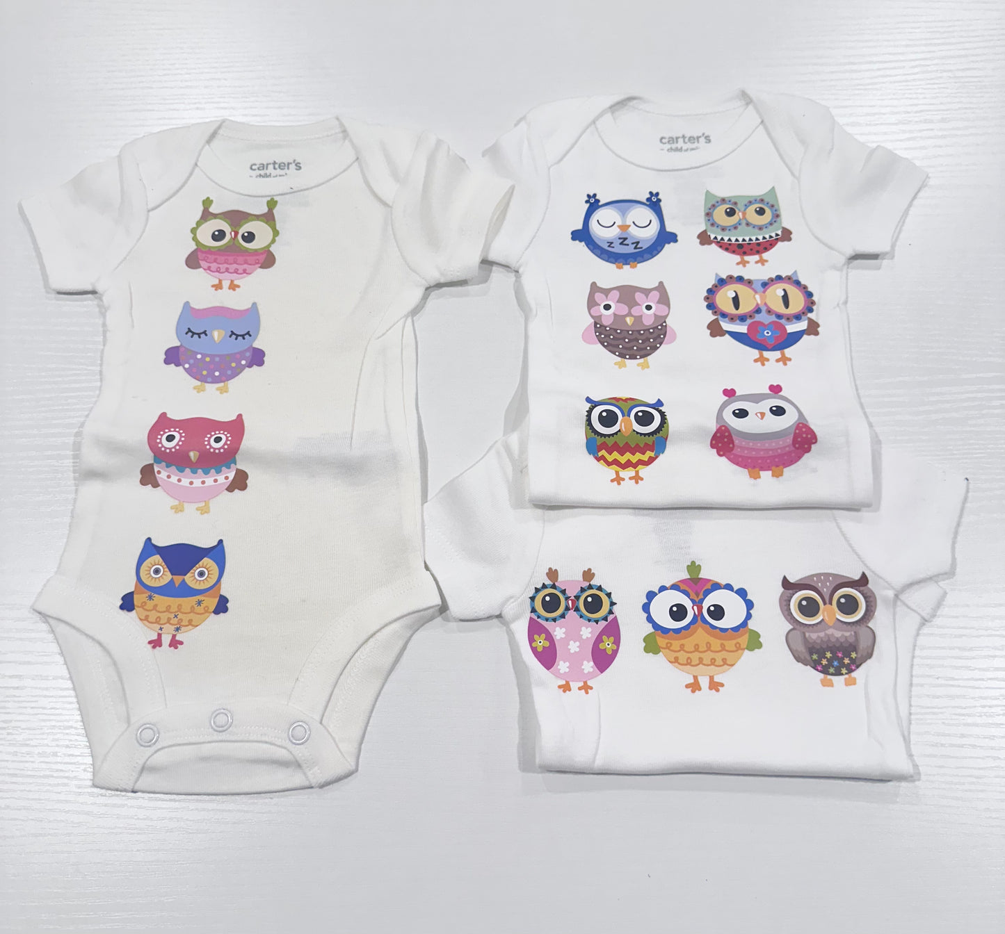 Unisex owl baby onesie set of 3