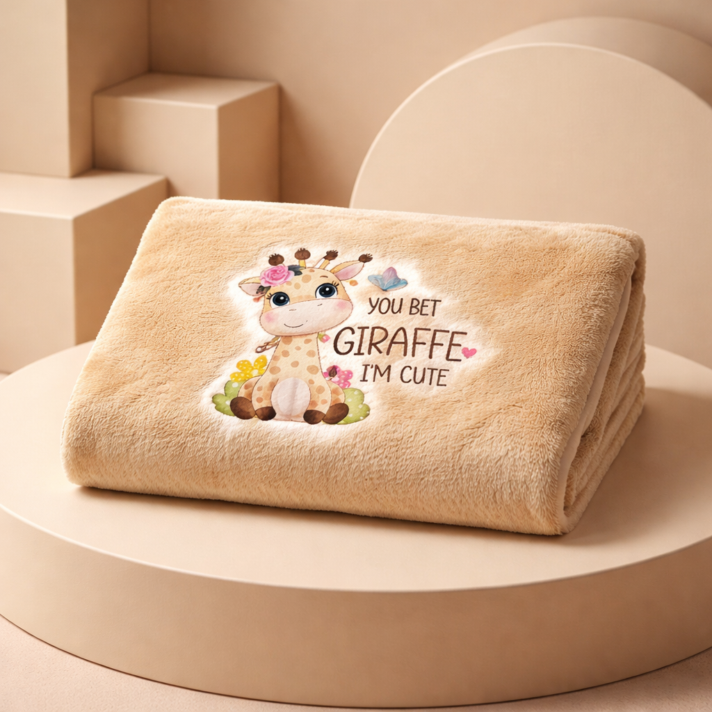 Infant Personalized Soft Flannel Travel  Blankets