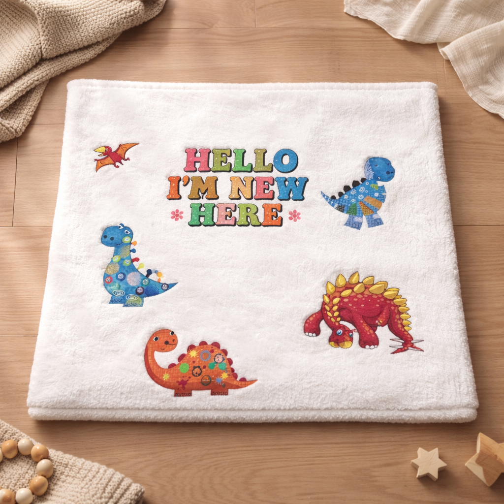 Infant Personalized Soft Flannel Travel  Blankets