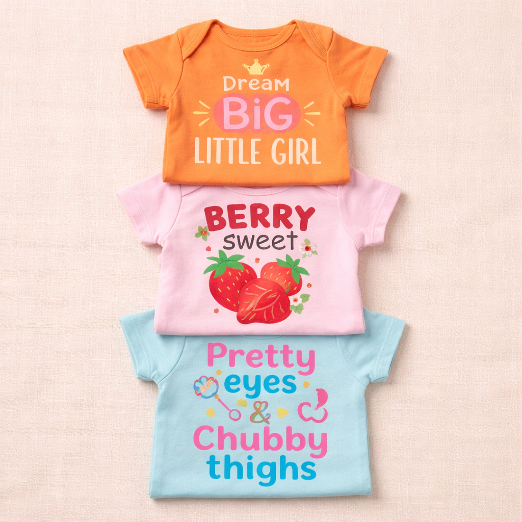 Baby girl onesie set of 3