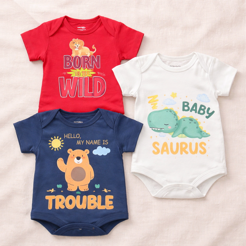 Baby boy onesie set Of 3