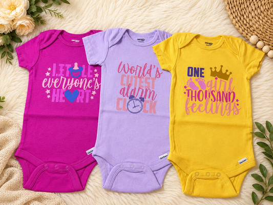 Baby girl onesie set 6-9 months