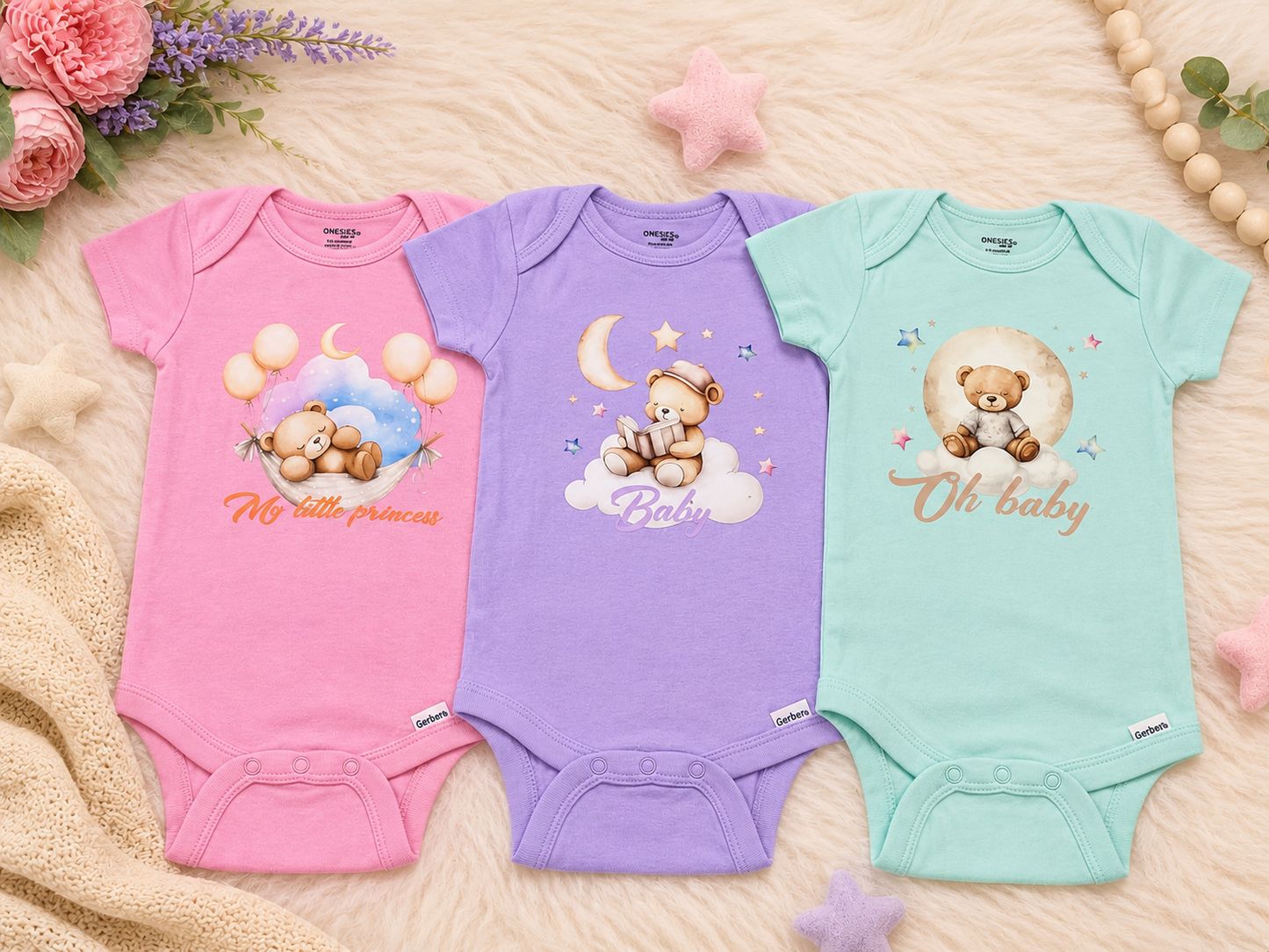 Baby girl onesie set 6-9 months
